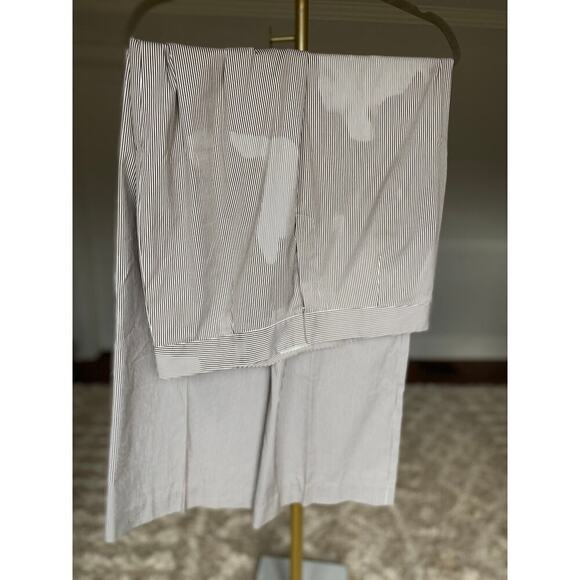 Doncaster Striped Peplum Blazer Suit Pant French Scandi Business Parisian Preppy - Picture 3 of 13